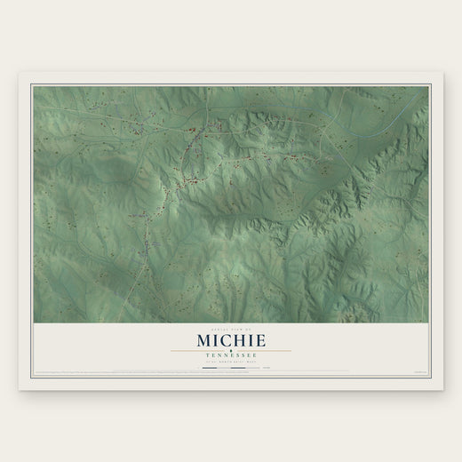 Michie, Tennessee map print, the full design