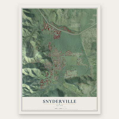 Snyderville, Utah map print, the full design