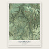 Sunbright, Tennessee map print, the full design