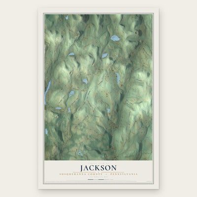 Jackson, Susquehanna County, Pennsylvania map print, the full design