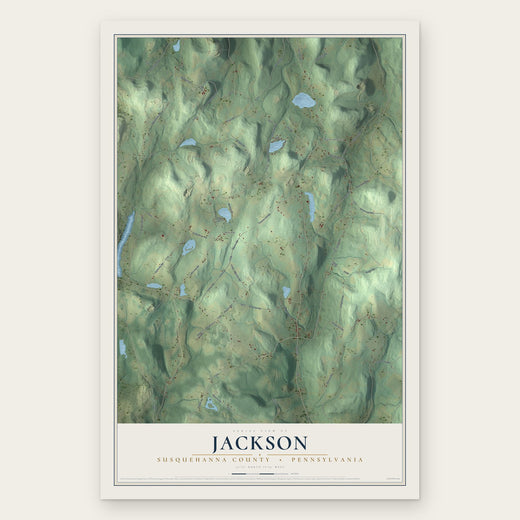 Jackson, Susquehanna County, Pennsylvania map print, the full design