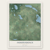 Independence, Minnesota map print, the full design