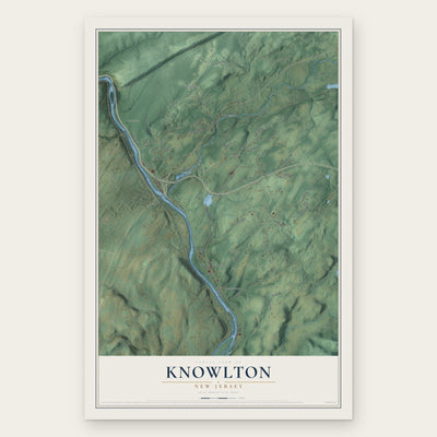 Knowlton, New Jersey map print, the full design
