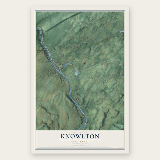Knowlton, New Jersey map print, the full design