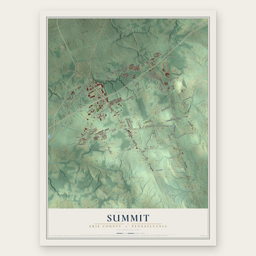 Summit, Erie County, Pennsylvania map print, the full design