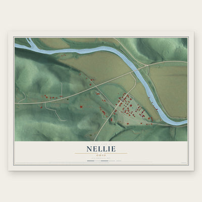 Nellie, Ohio map print, the full design