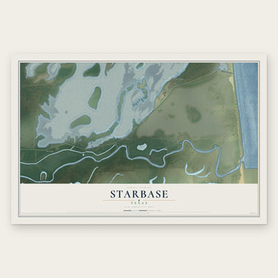 Starbase, Texas map print, the full design