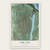 New City, New York map print, the full design