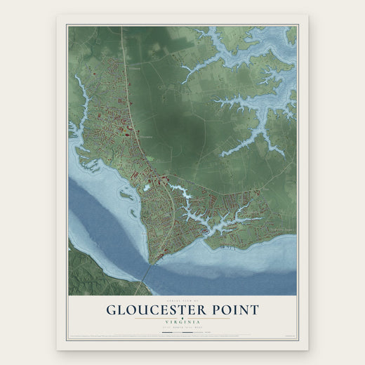 Gloucester Point, Virginia map print, the full design
