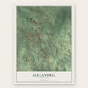 Alexandria, Tennessee map print, the full design