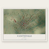 Fayetteville, Texas map print, the full design