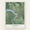 Cazenovia, Wisconsin map print, the full design