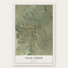 Coal Creek, Colorado map print, the full design