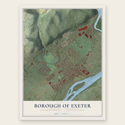 Borough of Exeter, Luzerne County, Pennsylvania map print, the full design