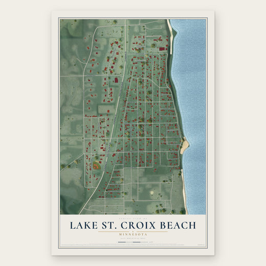 Lake St. Croix Beach, Minnesota map print, the full design