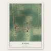 Kinde, Michigan map print, the full design