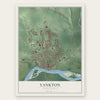 Yankton, South Dakota map print, the full design