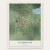 Clearwater, Nebraska map print, the full design