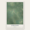 Jamestown, Louisiana map print, the full design
