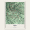 Dent, Ohio map print, the full design