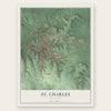 St. Charles, Minnesota map print, the full design