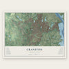 Cranston, Rhode Island map print, the full design