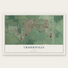 Cridersville, Ohio map print, the full design