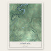 Portage, New York map print, the full design