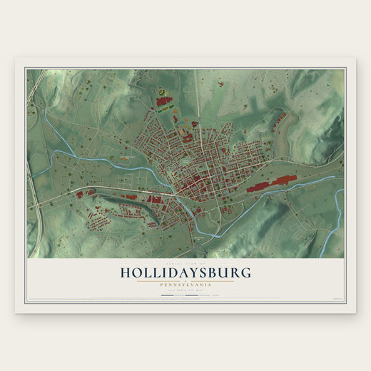 Hollidaysburg, Pennsylvania map print, the full design