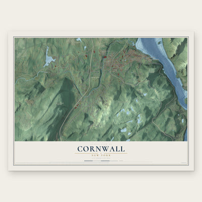 Cornwall, New York map print, the full design