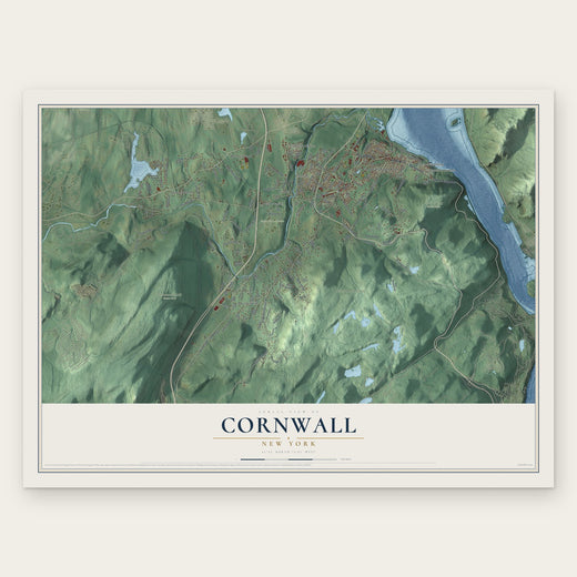 Cornwall, New York map print, the full design
