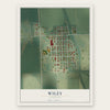 Wiley, Colorado map print, the full design