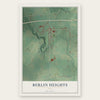 Berlin Heights, Ohio map print, the full design