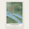 Gothenburg, Nebraska map print, the full design