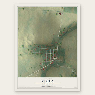 Viola, Tennessee map print, the full design