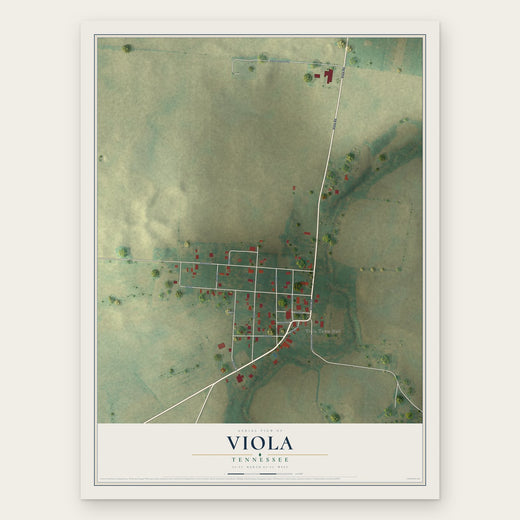 Viola, Tennessee map print, the full design