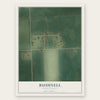 Bushnell, South Dakota map print, the full design