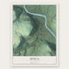 Utica, Pennsylvania map print, the full design