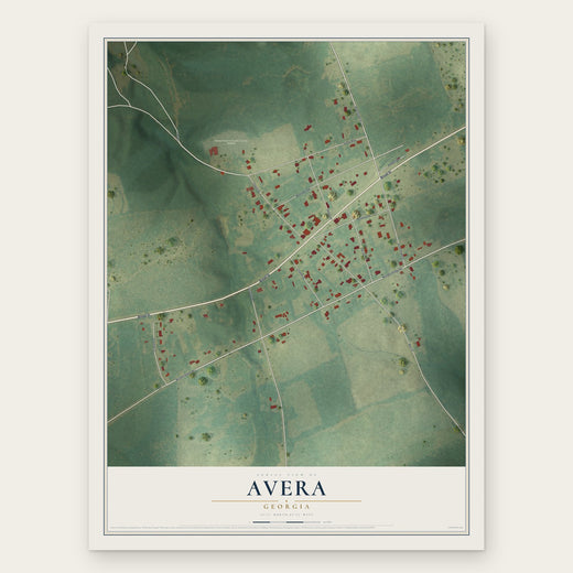 Avera, Georgia map print, the full design