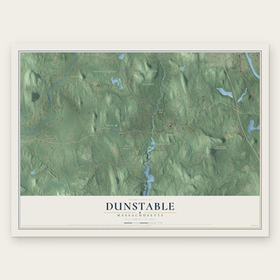 Dunstable, Massachusetts map print, the full design