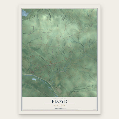 Floyd, New York map print, the full design