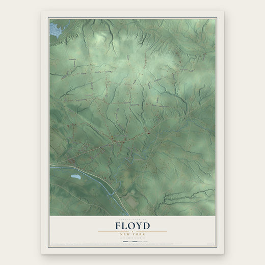 Floyd, New York map print, the full design