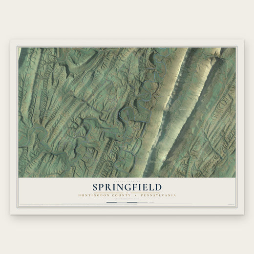 Springfield, Huntingdon County, Pennsylvania map print, the full design