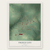 Frisco City, Alabama map print, the full design