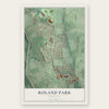Roland Park, Maryland map print, the full design