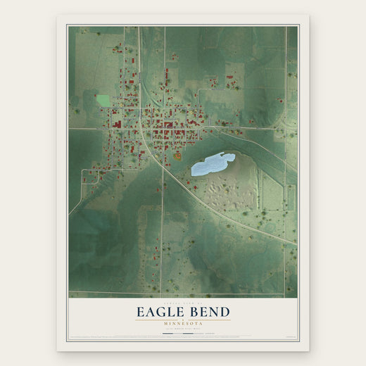 Eagle Bend, Minnesota map print, the full design