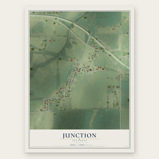 Junction, Illinois map print, the full design