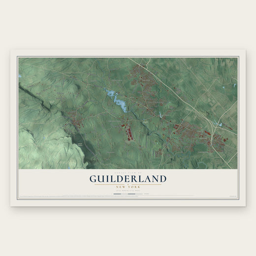 Guilderland, New York map print, the full design