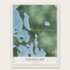 Center City, Minnesota map print, the full design