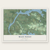 West Point, Wisconsin map print, the full design